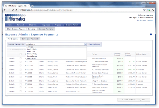 Expense Reports Module