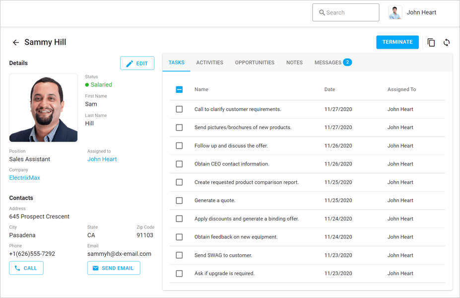 CRM Template - Angular Components | DevExpress