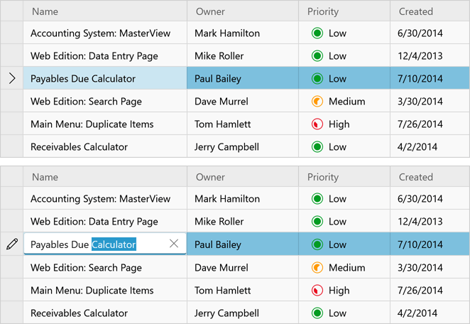 Row Indicator - WinUI Data Grid | DevExpress