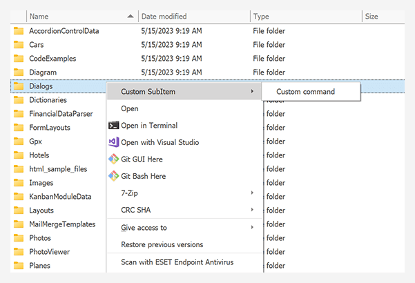 Customize Context Menu - WinForms Dialogs, DevExpress