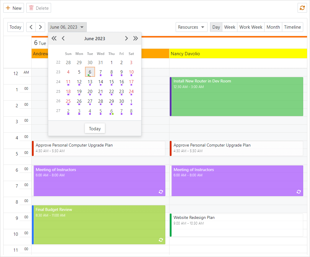 Scheduler Module for XAF Blazor, DevExpress