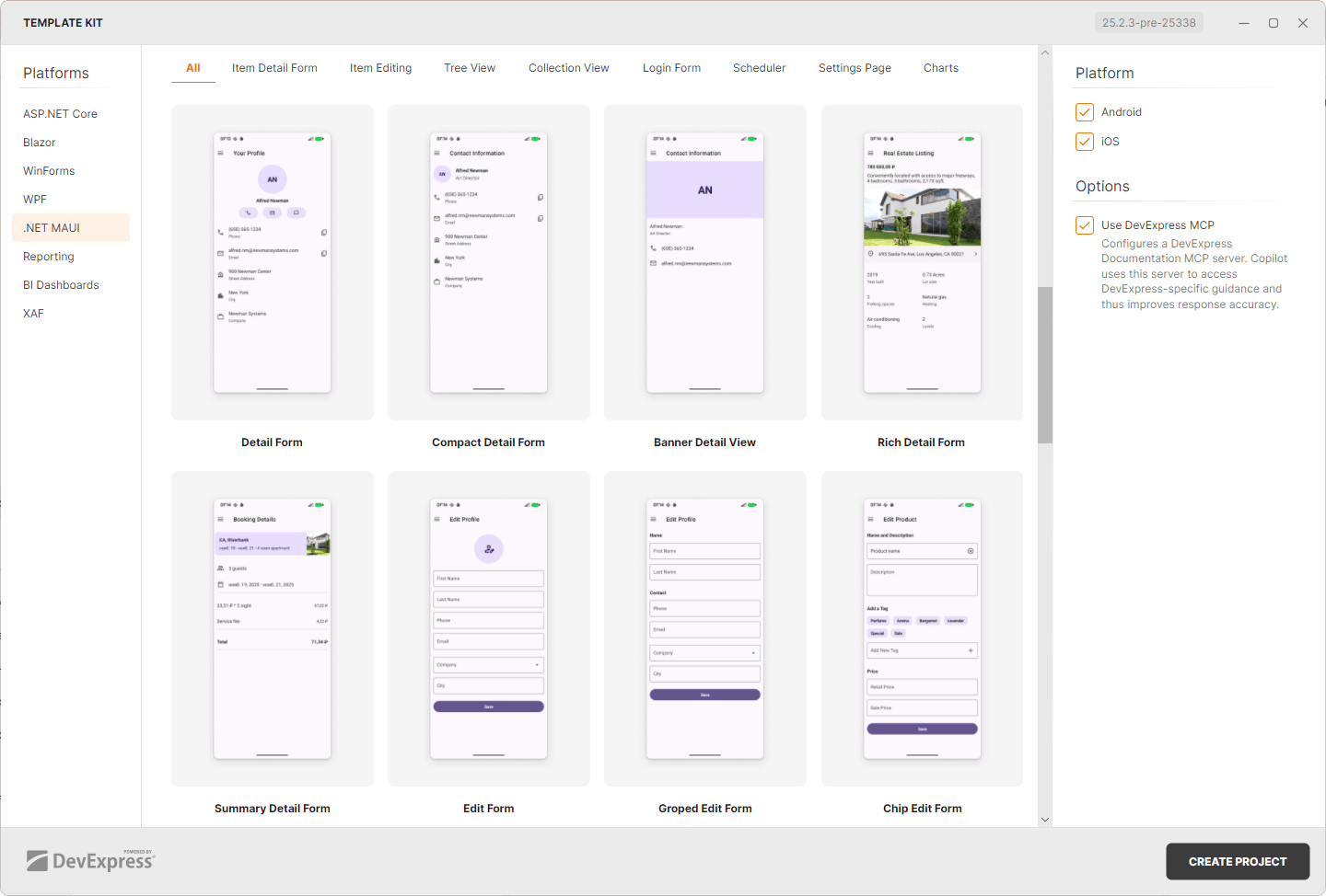 DevExpress Template Kit - macOS and Rider Support, .NET MAUI