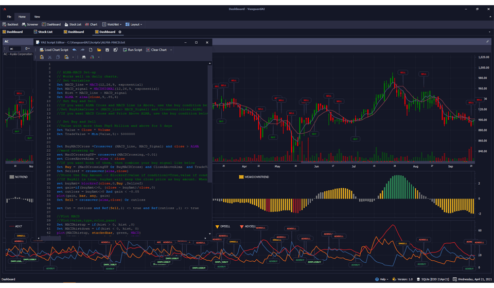 Vanguard AI - Script Editor, Trading Platform | DevExpress Case-Study