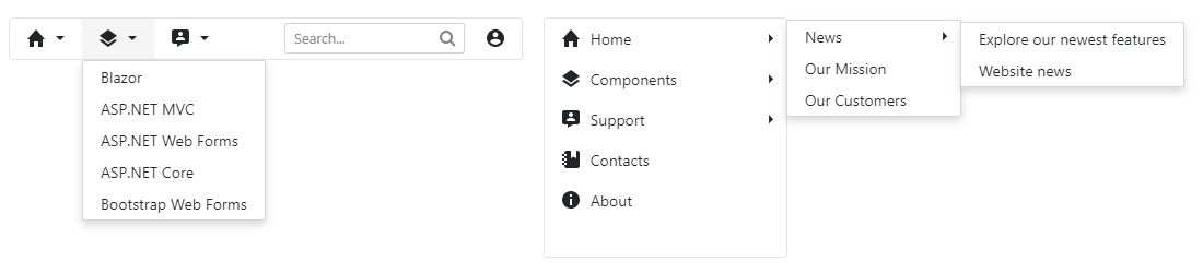 Menu for Blazor UI | DevExpress