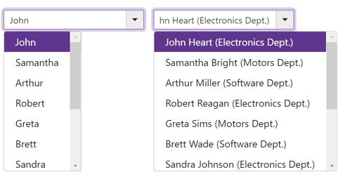 ComboBox: Drop-Down Width Mode - Blazor UI Components | DevExpress