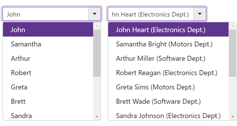 ComboBox: Drop-Down Width Mode - Blazor UI Components | DevExpress