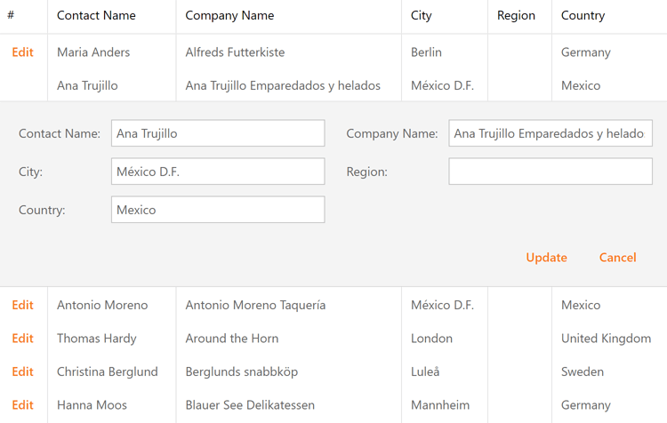 Data Editing and Validation - ASP.NET GridView Control | DevExpress