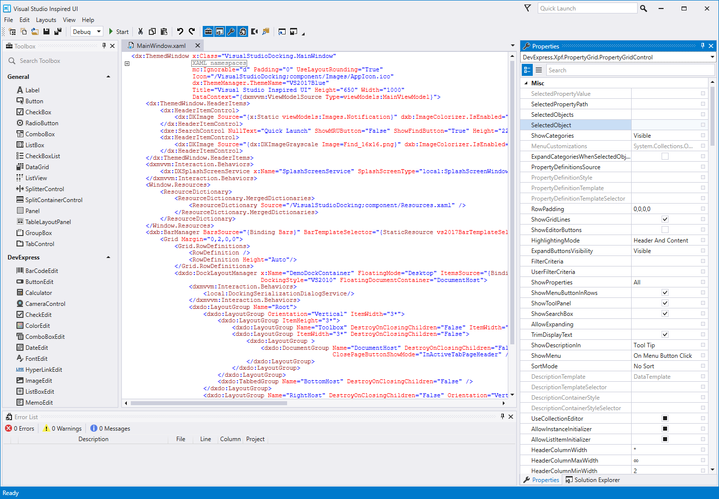 Visual Studio inspired Object Inspector
