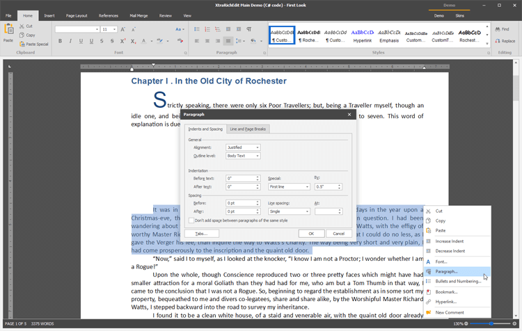 Text Editing and Document Formatting - WinForms Rich Text Editor | DevExpress