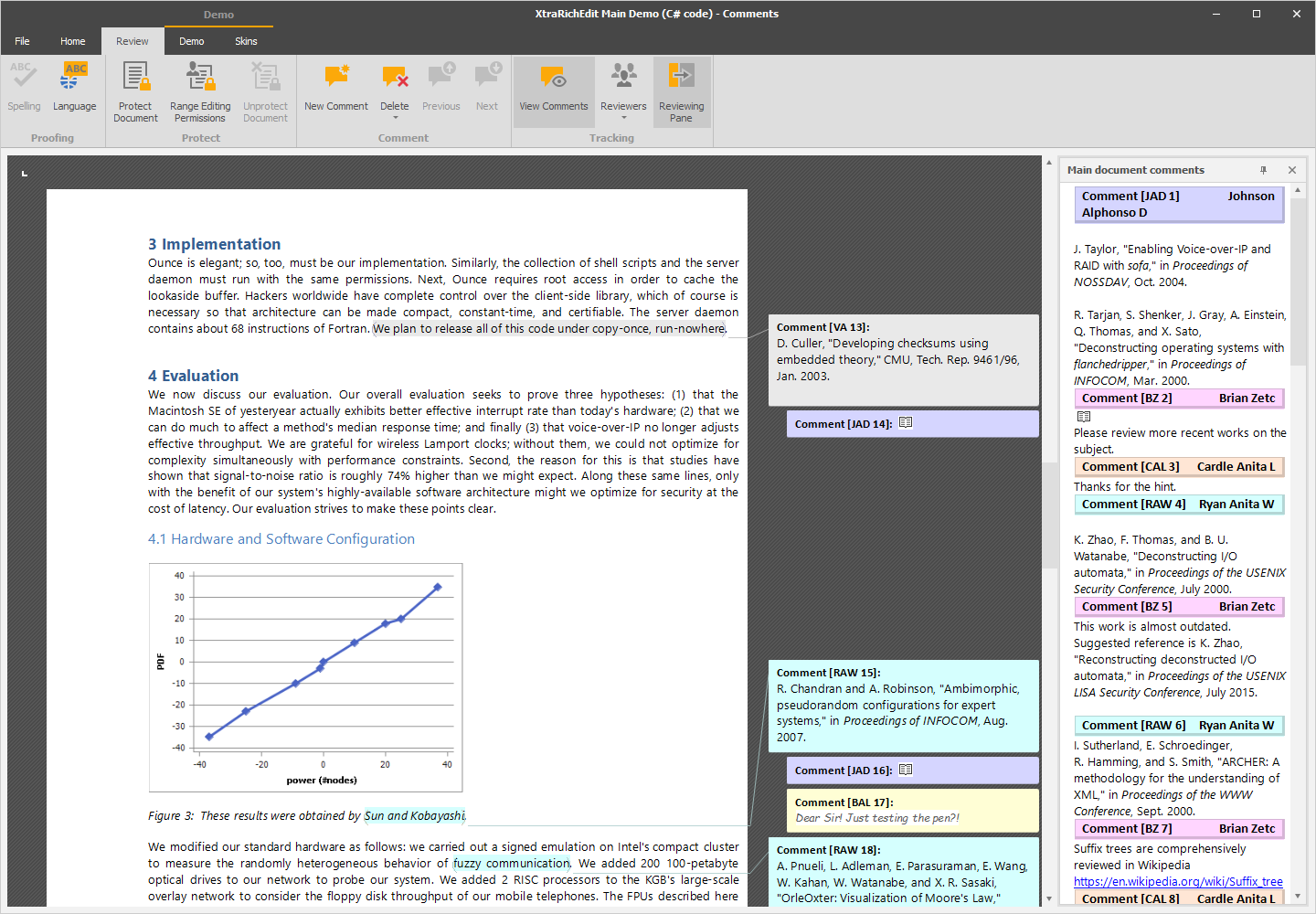 WinForms Word Processor Control - Document Comments