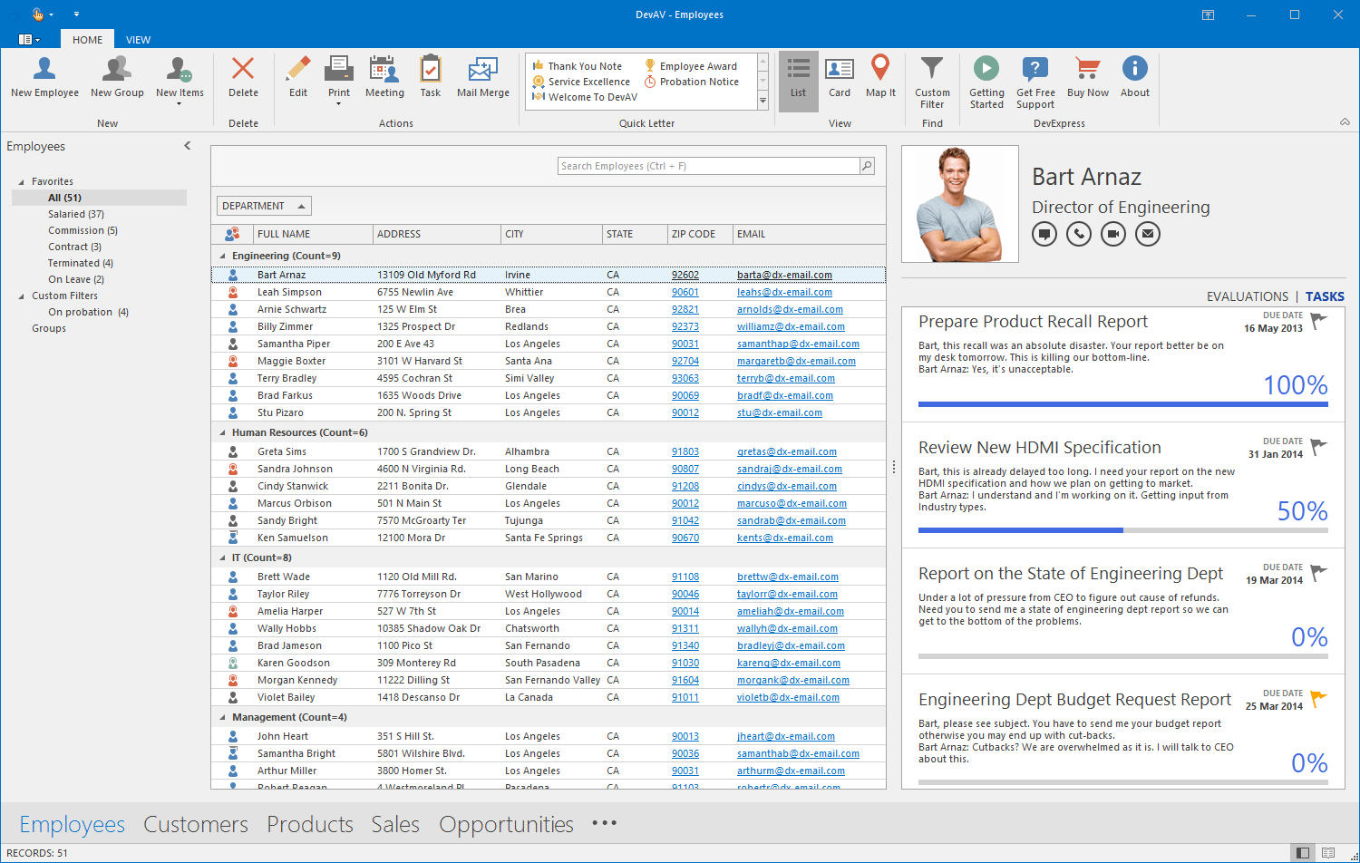 Microsoft Office Themes for DevExpress WinForms Controls