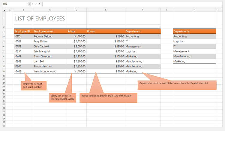 Data Validation - Office File API | DevExpress