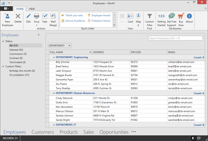 DevExpress WPF Office Navigation Bar