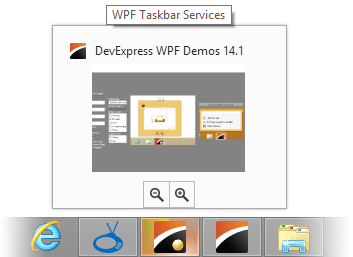 DevExpress WPF Taskbar Service