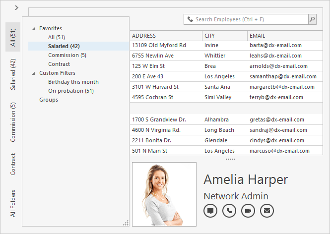 DevExpress WinForms NavBar Control - Outlook Inspired Folder Pane