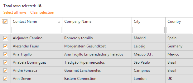 DevExpress ASP.NET GridView Control - Select All Rows