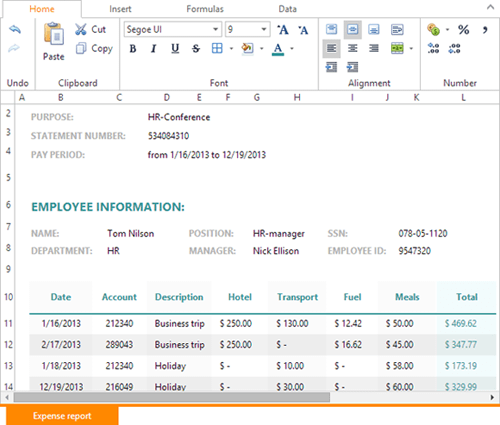 DevExpress ASP.NET Spreadsheet Control - Mail Merge