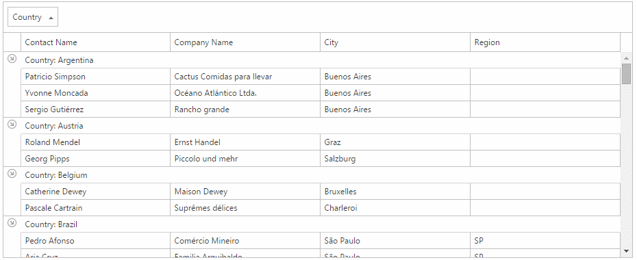 DevExpress ASP.NET Grid Control - Fixed Group Rows