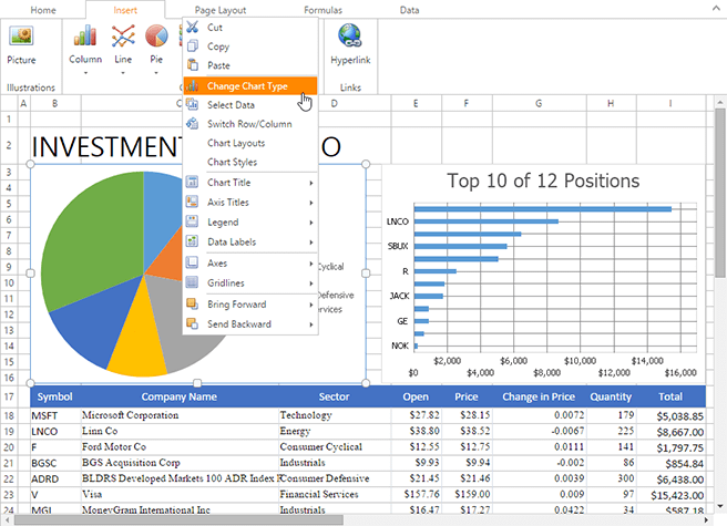 DevExpress ASP.NET Spreadsheet Control - Dynamic Chart Customization