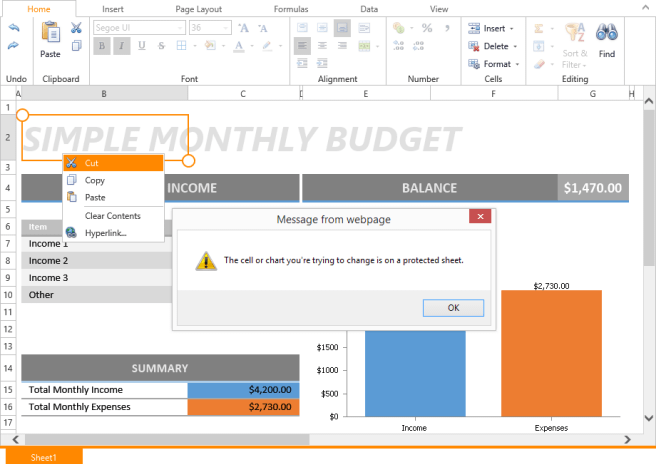 DevExpress ASP.NET Spreadsheet Control - Password Protection for Worksheet and Workbook Elements