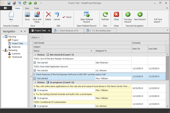 XAF Bands Support in Grid List Editors