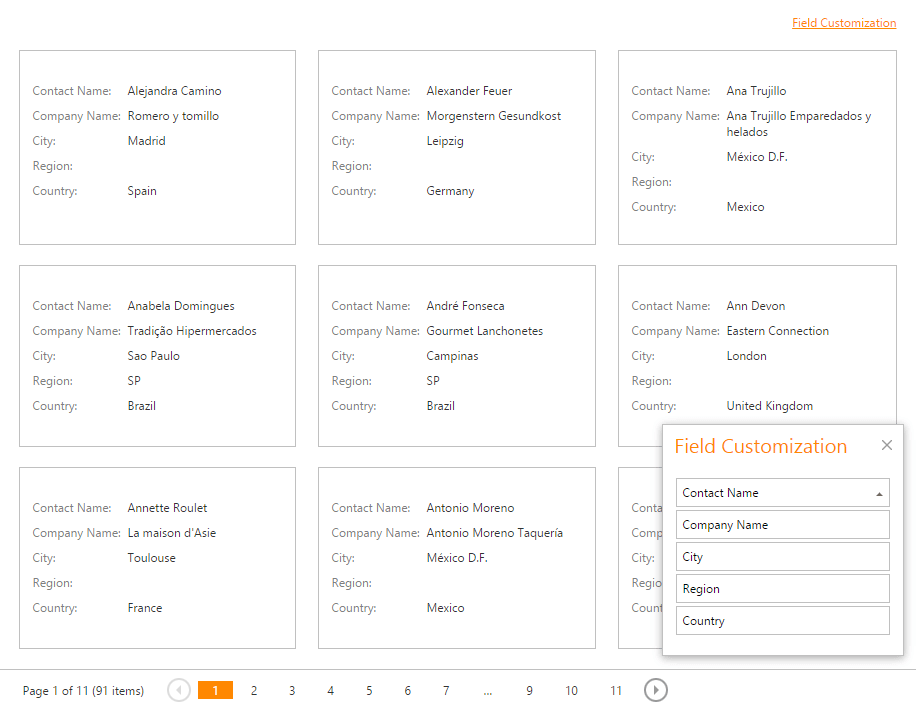 ASP.NET Card View