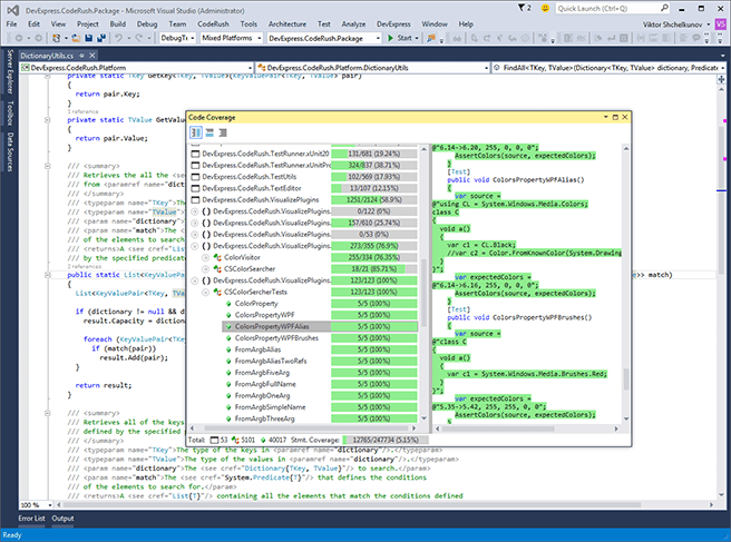 DevExpress CodeRush - Code Coverage