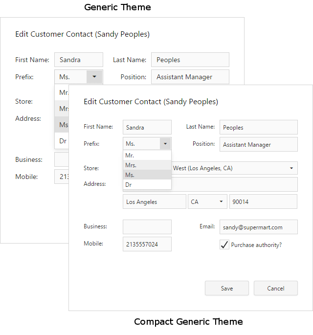 DevExpress DevExtreme - New Compact Generic Theme