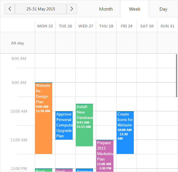 HTML 5/JS Scheduler