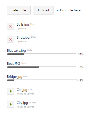 DevExpress DevExtreme - File Uploader Async Uploading