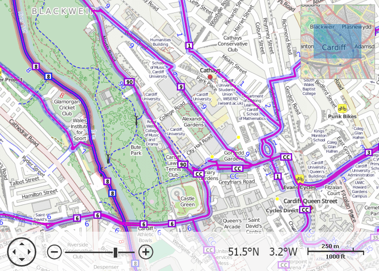 DevExpress WinForms Map - OpenStreetMap