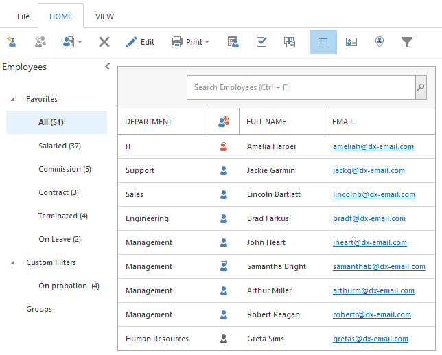 DevExpress WinForms Ribbon - Office Universal Style