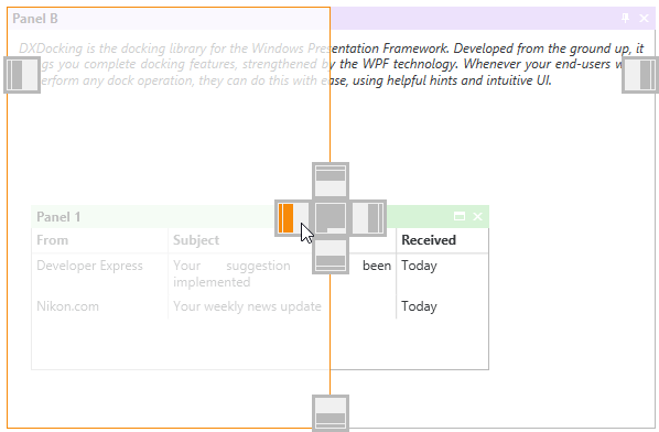 DevExpress WPF Dock Windows - Cross-Window Docking