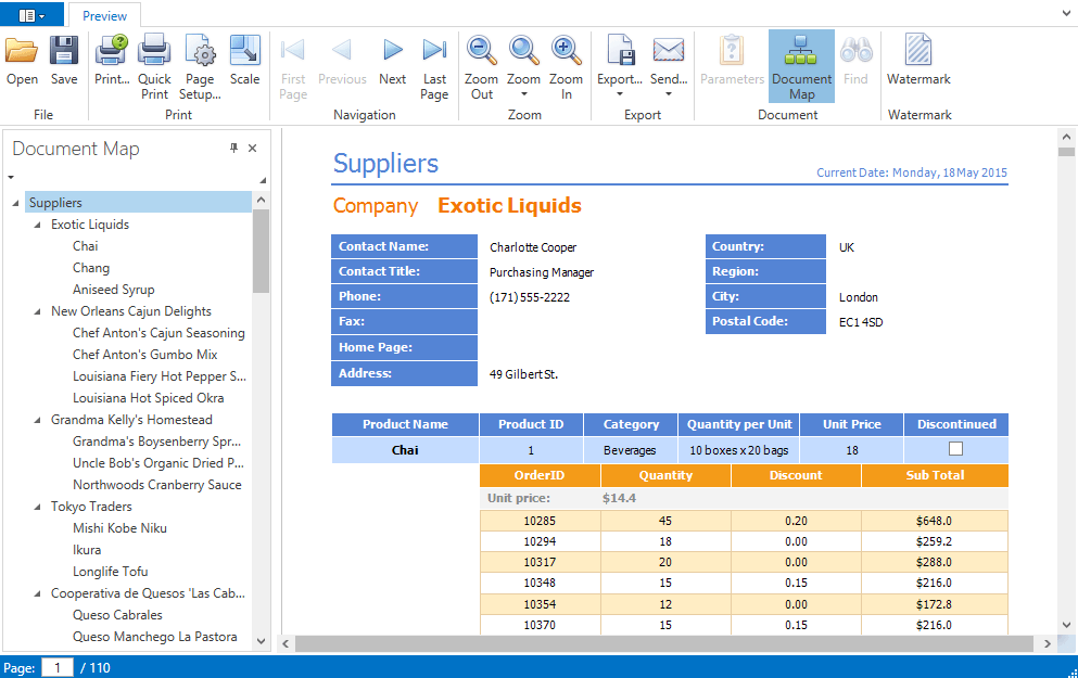 DevExpress WPF Document Viewer