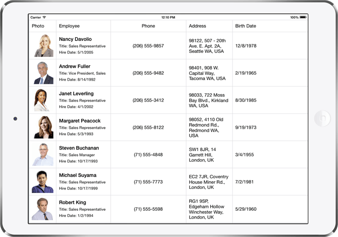 DevExpress Grid for Xamarin