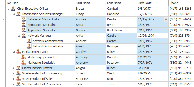 WinForms TreeList Control | DevExpress