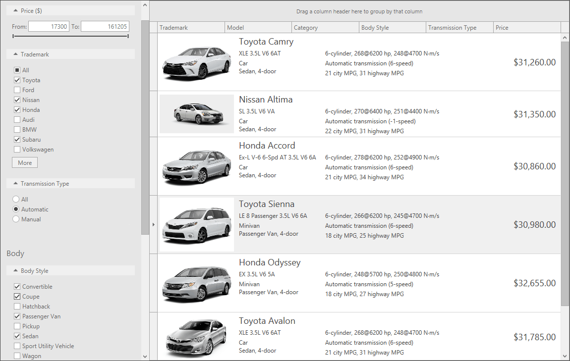 WPF Data Layout Control | DevExpress