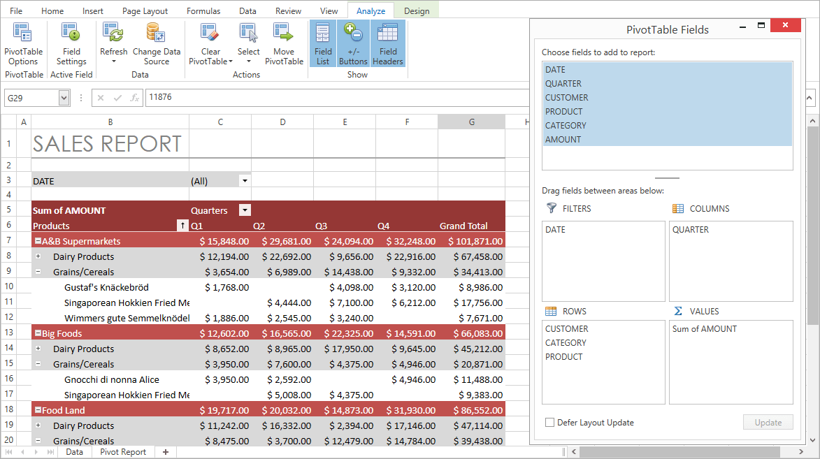 WPF Spreadsheet Control | DevExpress