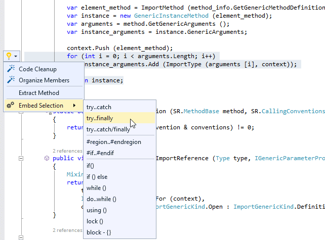 Selection Embedding Enhancements