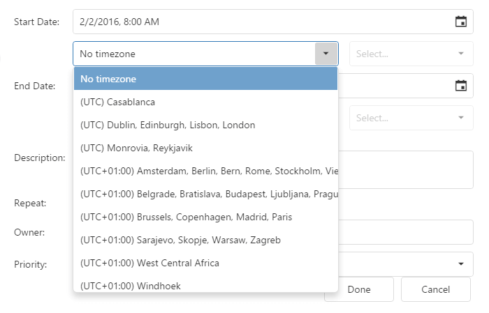 Scheduler - Timezone | DevExpress