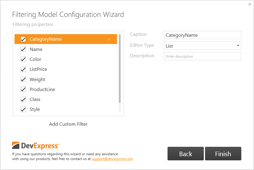 WinForms Filtering UI Context - Design-Time Wizard