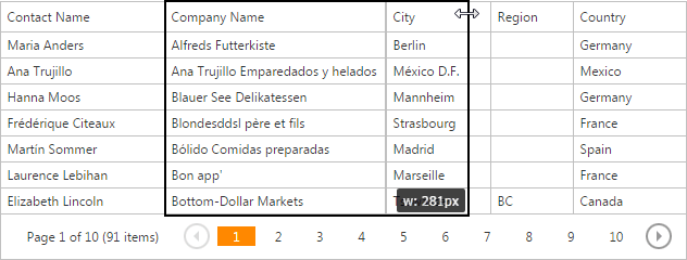 Postponed Column Resizing - ASP.NET GridView | DevExpress