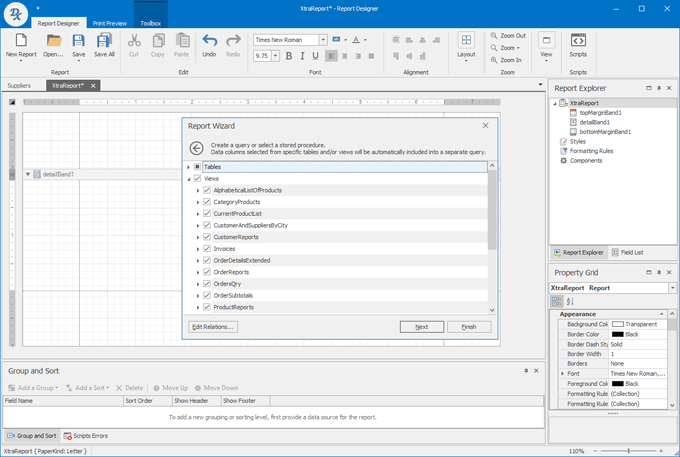 Data Source Wizard for WinForms - .NET Reporting | DevExpress