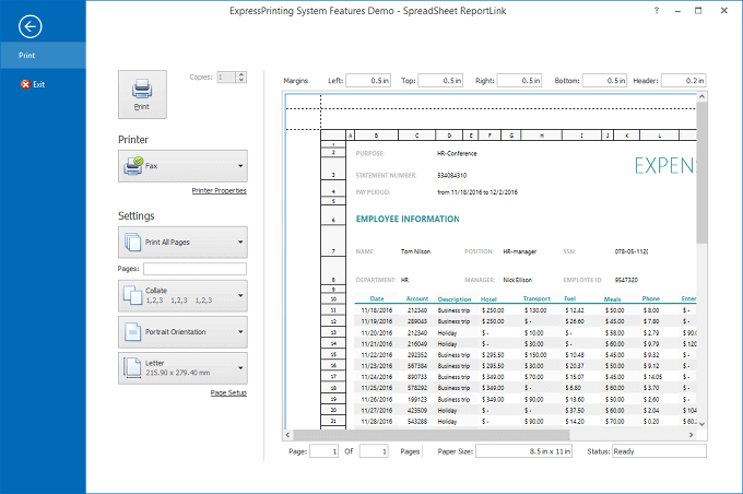 Preview Window Embedded into a Container Control, VCL Printing-Exporting Library | DevExpress