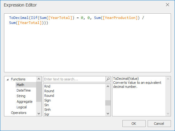 New Expression Editor - Dashboards | DevExpress