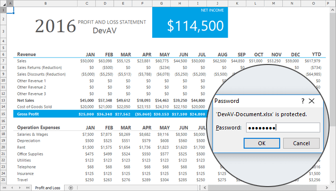 Encryption in WinForms and WPF Spreadsheet Controls