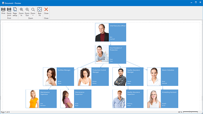 Print Preview - WPF Diagram Control