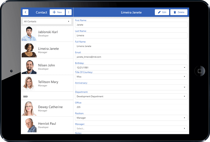 New Tablet UI - XAF | DevExpress