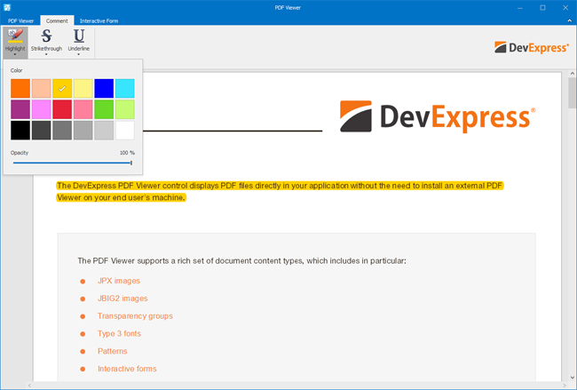 Markup Annotations - PDF Viewer for WinForms | DevExpress