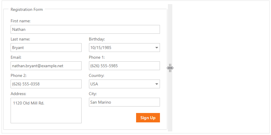 ASP.NET Adaptive Layout Control | DevExpress